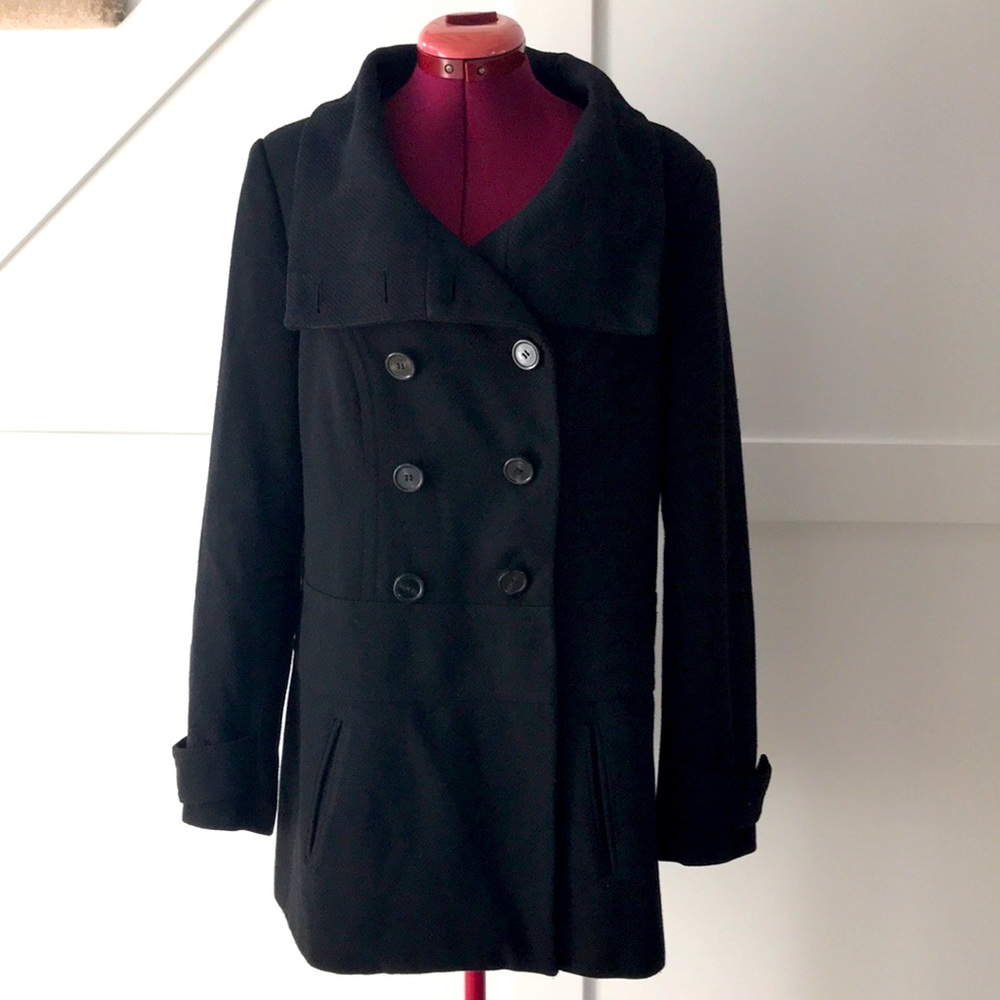 Le Chateau Wool Blend Pea Coat size L